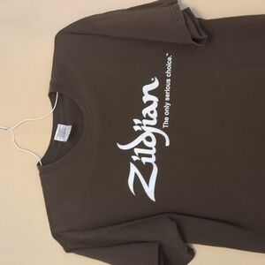 Zildjian Turkish Cymbals Brown Vintage T-Shirt Size Medium